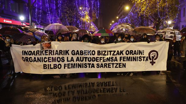 Azaroaren 25eko manifestazio bat Bilbon. Artxiboko irudia: EFE