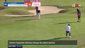 Carlota Cigandak lidertzan ekingo dio Espainiako Irekiko txapelketako azken jardunaldiari