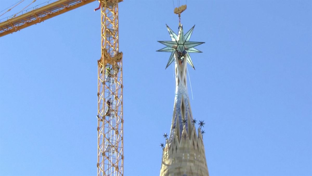 Estrella en la Sagrada Familia. Imagen: Reuters