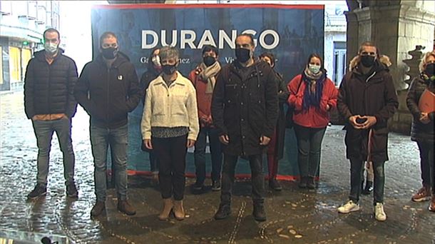 Durango, gaur goizean. EITB Mediaren bideo batetik ateratako irudia.