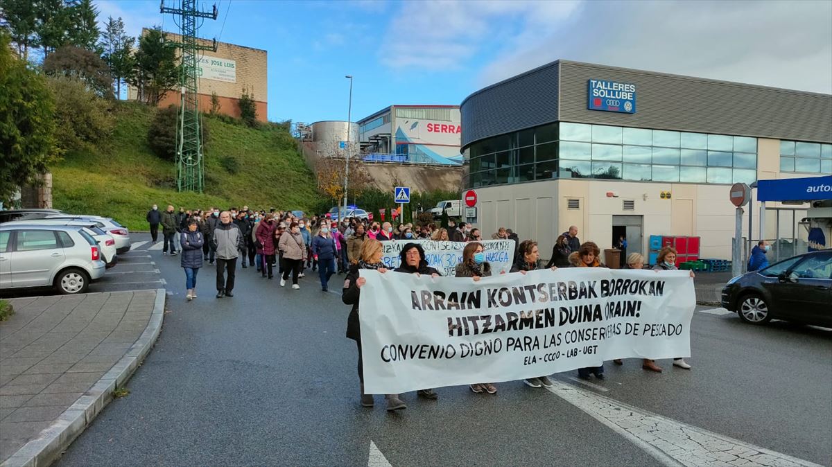 Manifestación en Bermeo (Bizkaia). Foto: CCOO