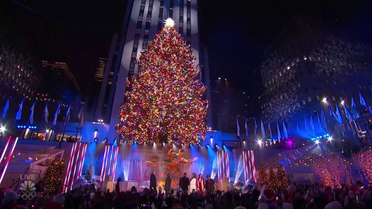 Árbol de Rockefeller Center. Imagen: AFP