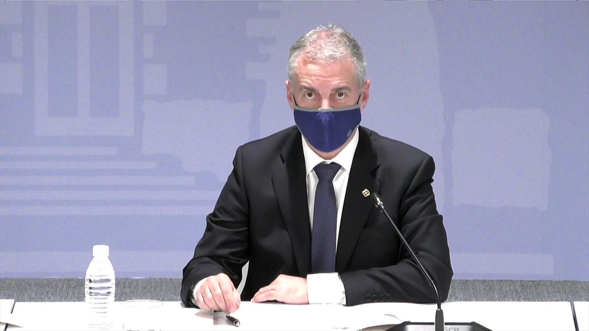 Iñigo Urkullu presidiendo el LABI. Captura de imagen de un vídeo de EITB Media.