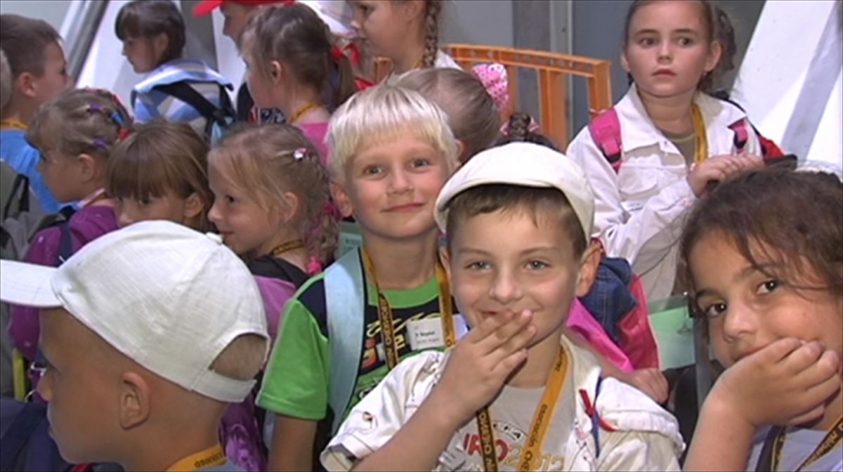 Niñas y niños de Chernobil. Foto: EITB Media