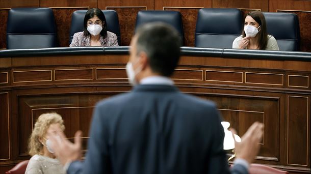 Pedro Sánchez, hoy en el Congreso. 