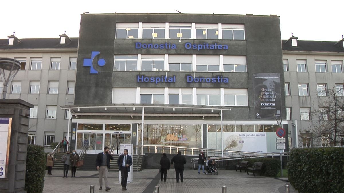 Hospital Donostia. Imagen obtenida de un vídeo de archivo de EITB Media