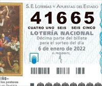 El 41665, primer premio de la Lotería del Niño 2022
