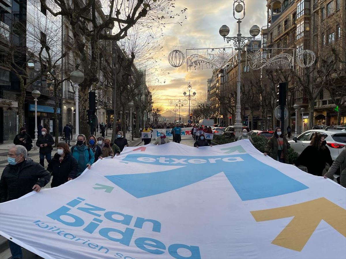 Manifestación de Sare en Donostia-San Sebastián. Foto: Xabier Urteaga | EITB MEDIA