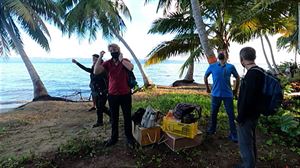 Making of del episodio 1: Julian, con los nervios del primer día, y Seco, luciendo sus vistosos calzoncillos