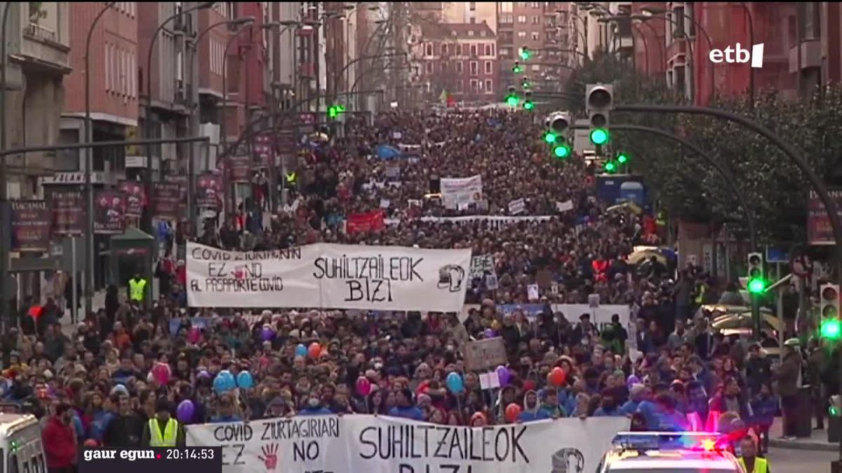 Manifestación de Bizitza en Bilbao. Foto: Bizitza