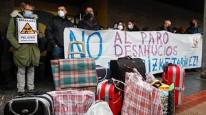 Indarkeria matxistaren biktima den emakume baten etxegabetzearen aurkako protesta, Barakaldon
