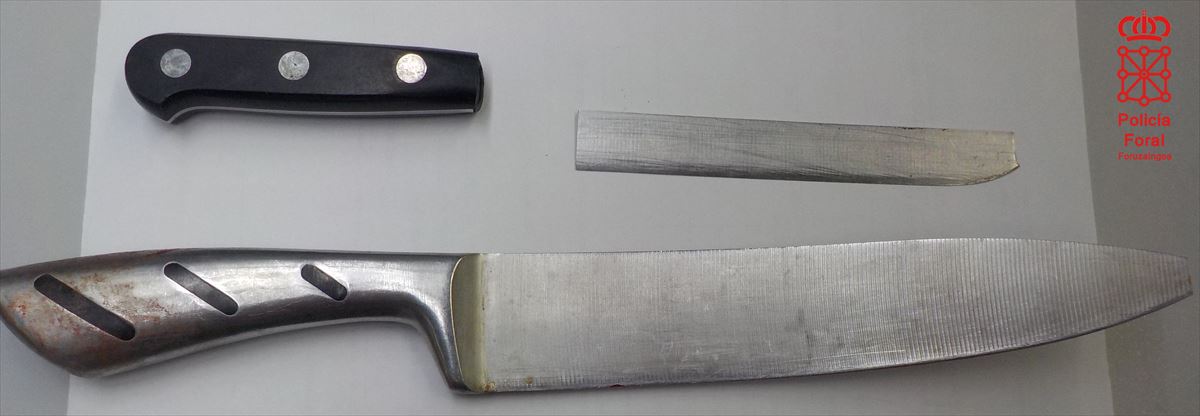 Cuchillos requisados por la Policía Foral de Navarra. 

