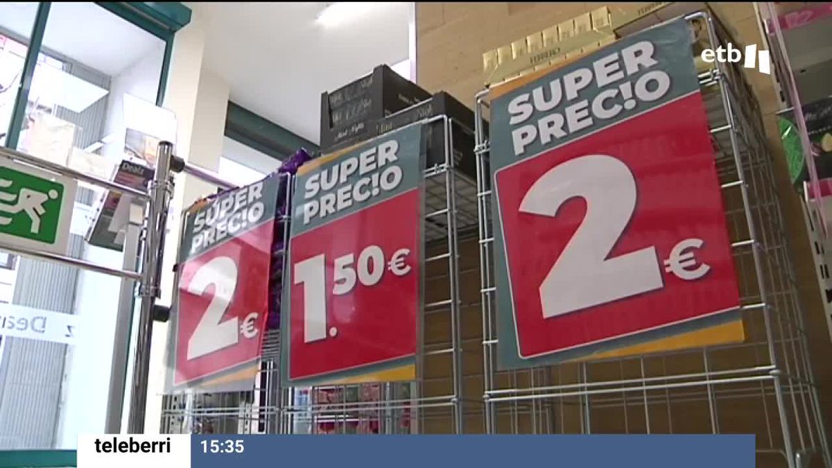 Un supermercado 'outlet'. Imagen obtenida de un vídeo de EITB Media.