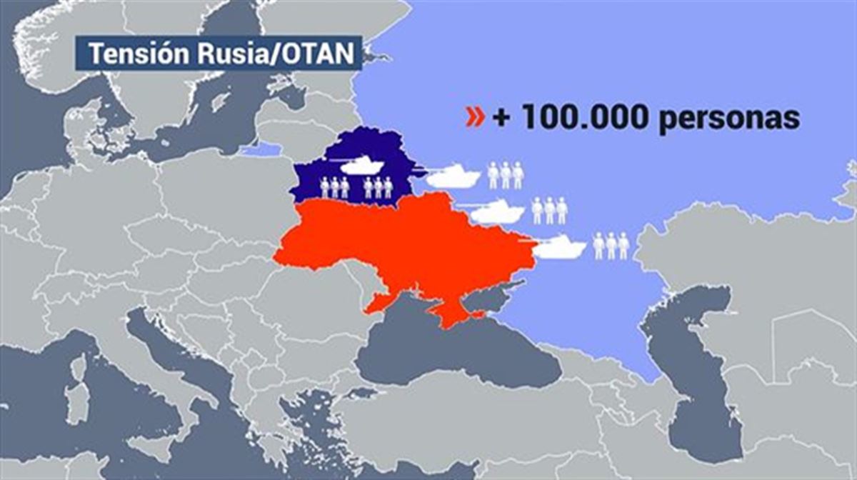 Rusia amenaza a Ucrania desplegando a su ejército.EITB
