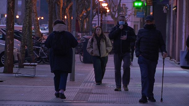 San Sebastián, esta mañana. Imagen obtenida de un vídeo de EITB Media.