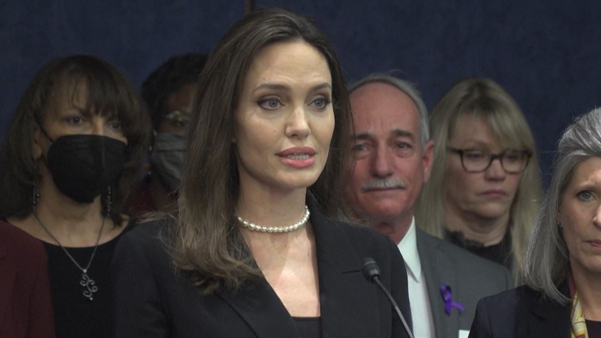 Angelina Jolie. Agentzietako bideo batetik ateratako irudia.