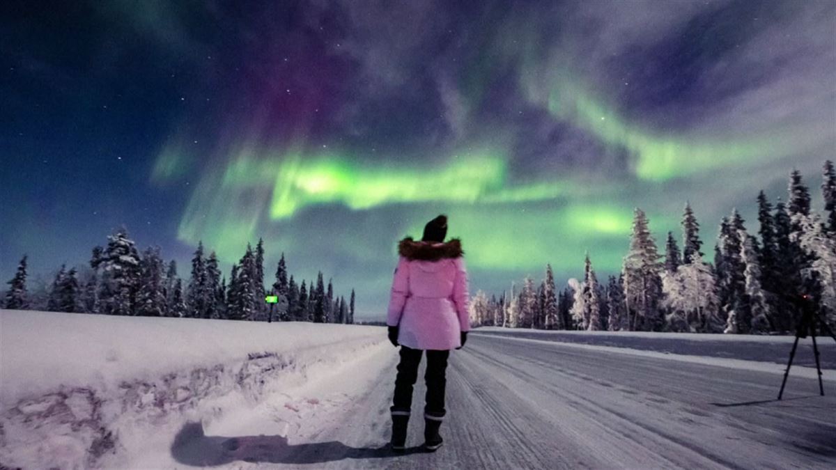 Aurora boreal en Suecia. Foto: All About Lapland.