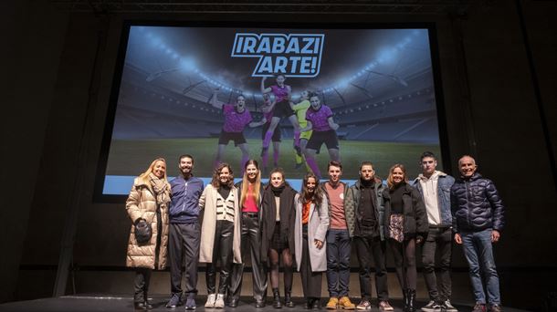 Imagen del preestreno de "Irabazi Arte!" en Lazkao.