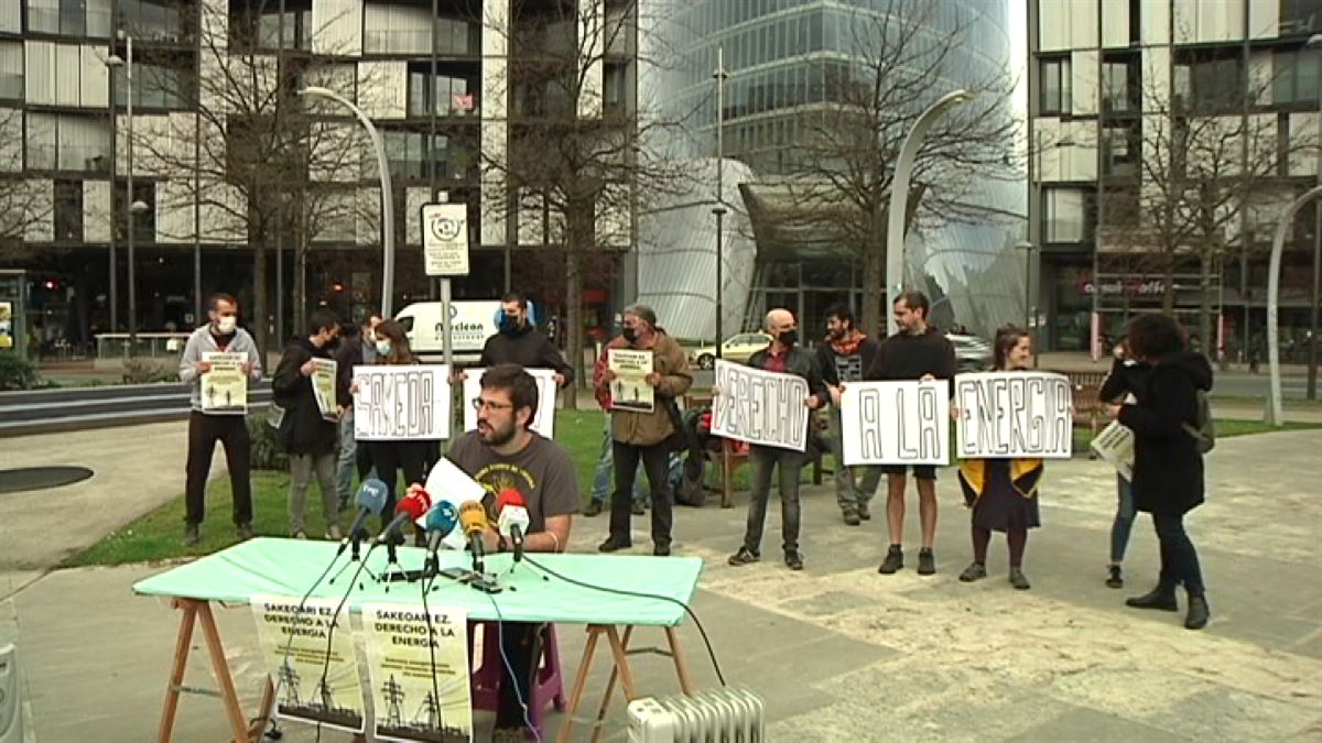 Bilbao, esta mañana. Imagen obtenida de un vídeo de EITB Media.