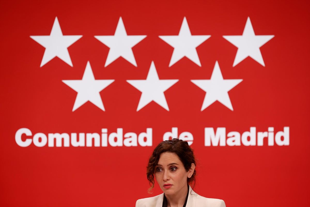 La presidenta de la COmunidad de Madrid, Isabel Díaz Ayuso, en una imagen de archivo. Foto: Efe