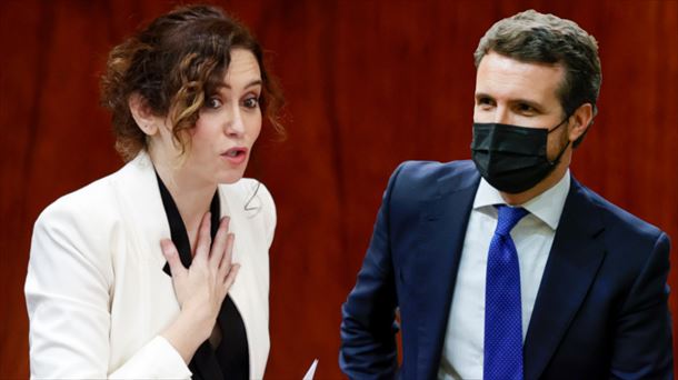 Isabel Díaz Ayuso eta Pablo Casado. Argazkia: EFE/EiTB Media