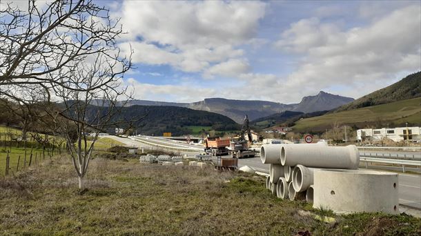 Obras en la variante de Saratxo