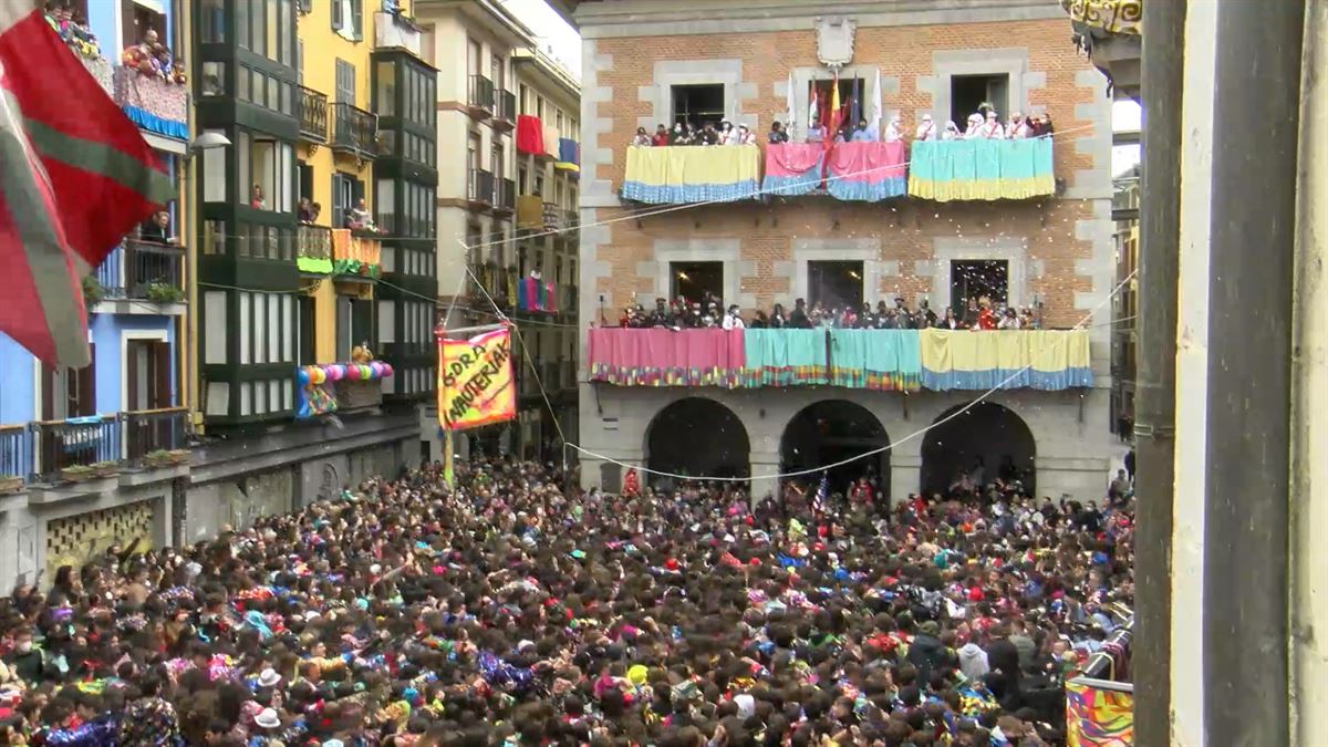 Carnavales de Tolosa. Imagen obtenida de un vídeo de EITB Media.