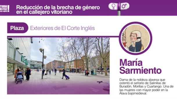 La Plaza de El Corte Inglés se llamará María Sarmiento