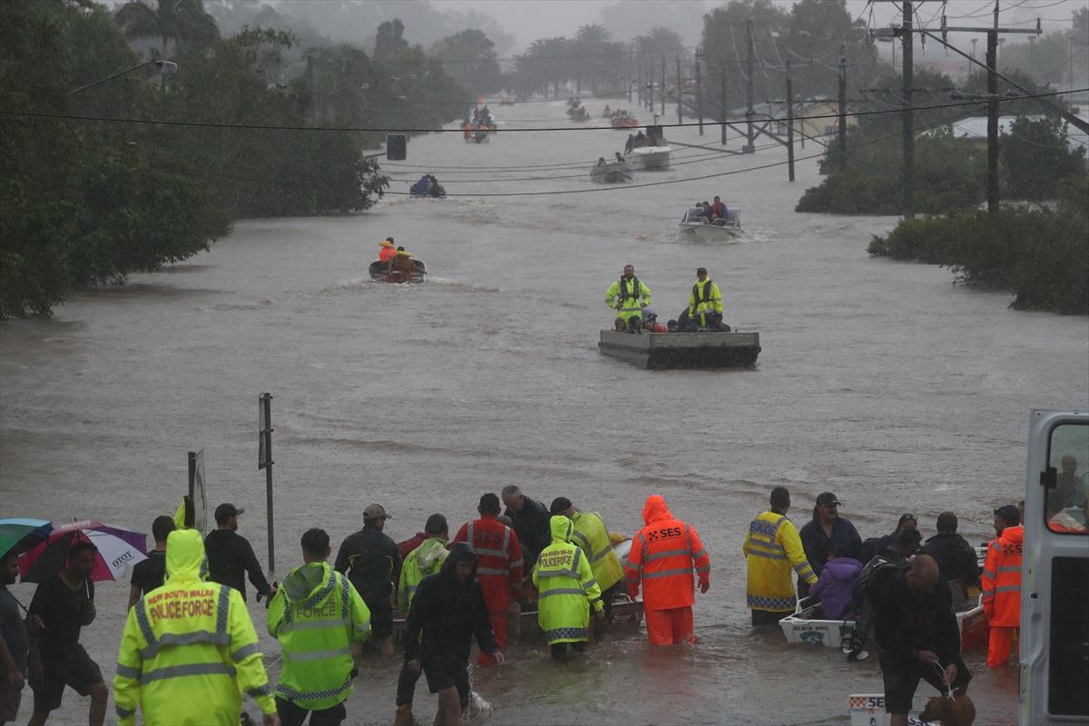 Inundaciones en Lismore, Australia. Foto: EFE.