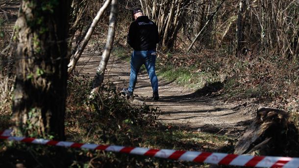 Biktimaren gorpua agertu zen tokia, Usurbilgo (Gipuzkoa) Andatza mendian. Argazkia: EFE