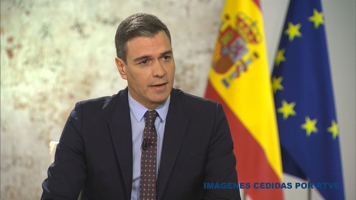 Pedro Sanchez. RTVEren bideo batetik ateratako irudia.