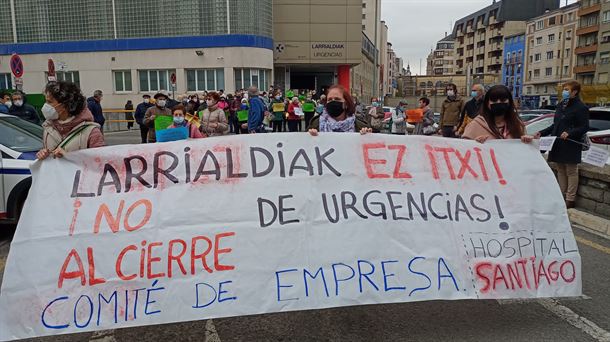 Protesta contra el cierre de Urgencias de Santiago