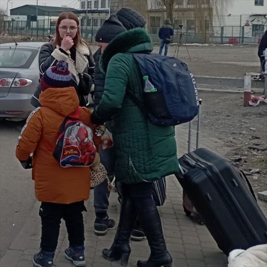 Refugiados en Medyka, Polonia