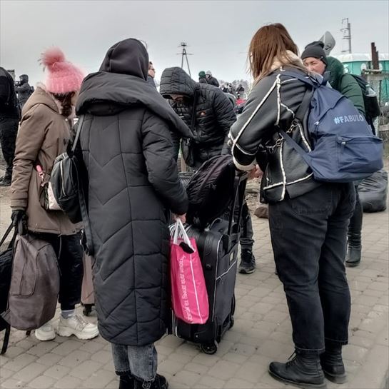 Refugiados en Medyka, Polonia