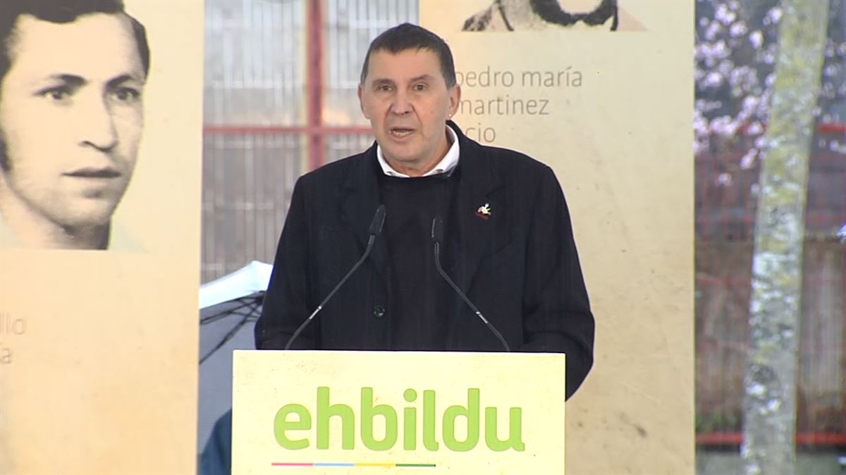 Arnaldo Otegi. Imagen obtenida de un vídeo de EITB Media.