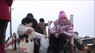 Refugiados en la frontera con Polonia. EFE