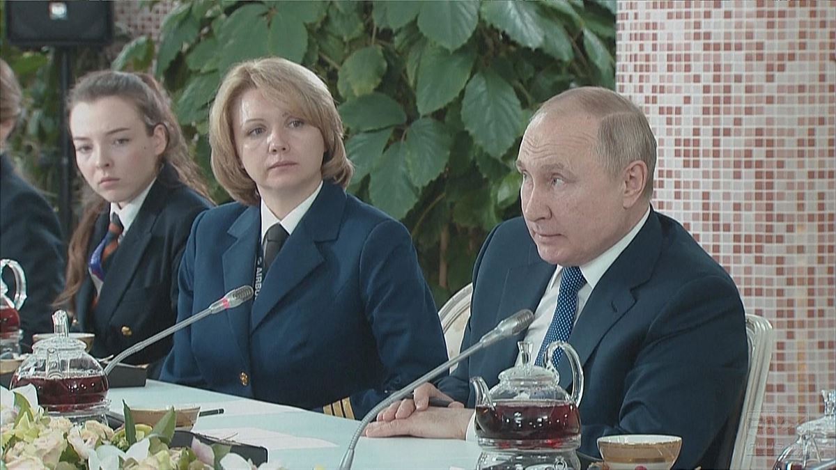 Vladimir Putin en su comparecencia de este sábado. Captura de imagen de un vídeo de France Press.
