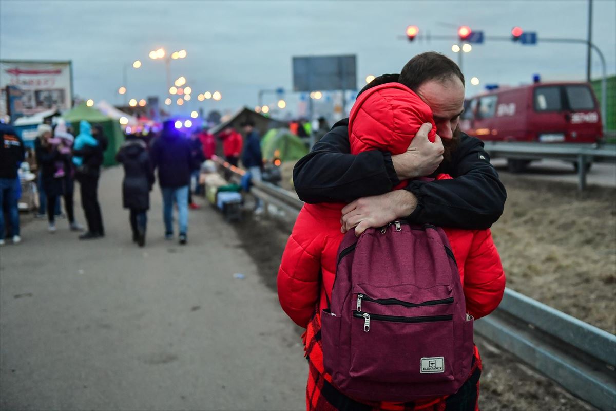 Personas refugiadas en Polonia. Foto: EFE