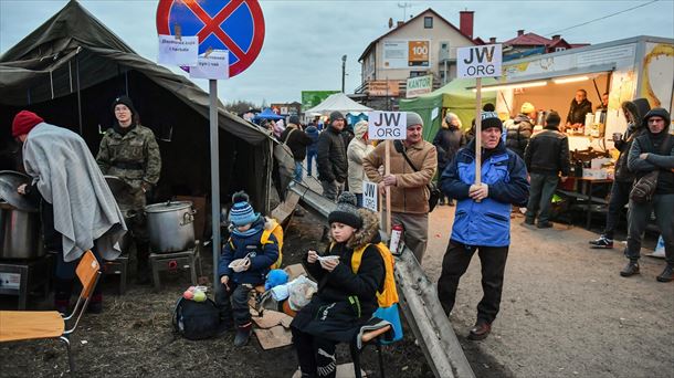 Refugiagos ucranianos en Polonia