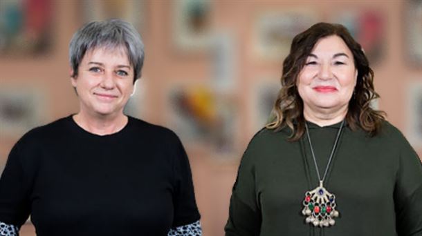 Las profesoras Begoña Vicario y Lucía Gallego, dos de las homenajeadas por la Universidad (UPV-EHU)