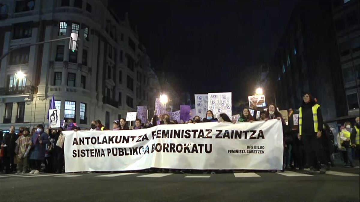 Manifestación del 8M en Bilbao, en 2022