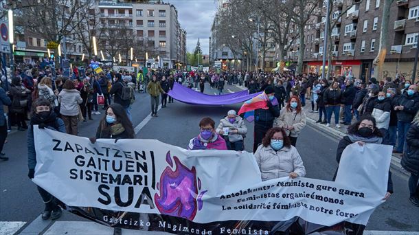 M8ko Gasteizko manifestazioaren irudietako bat. Argazkia: EFE