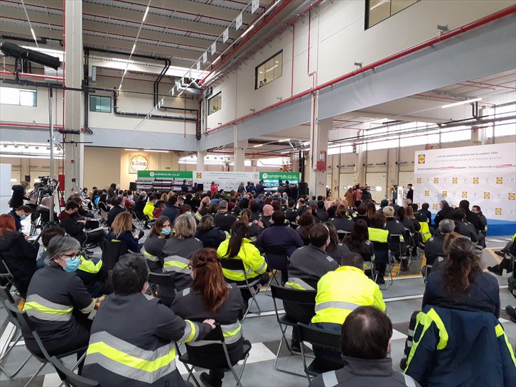 Centro logístico de Lidl en Nanclares de La Oca. Foto: EITB Media