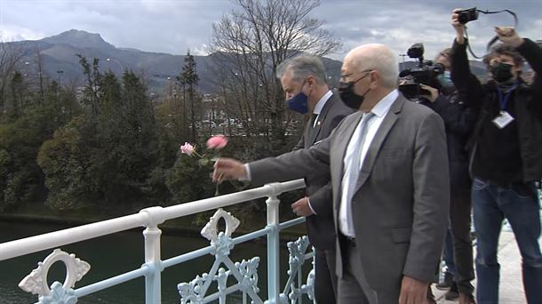 Iñigo Urkullu y Jean-René Etchegaray. Imagen obtenida de un vídeo de EITB Media.