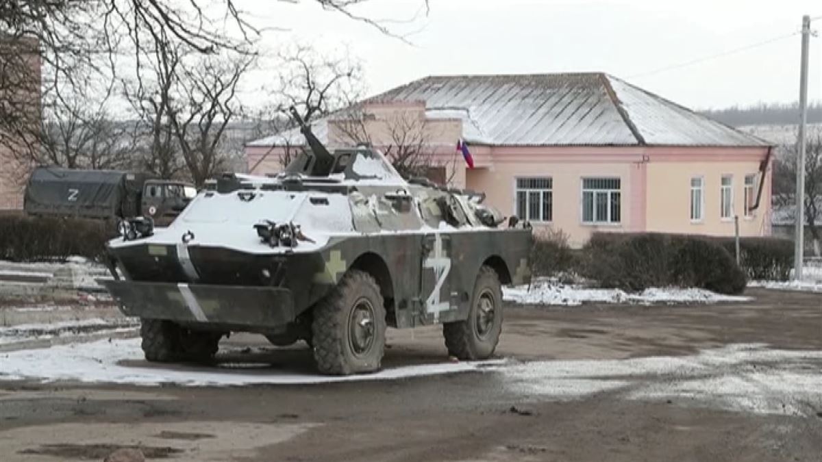 Tanque ruso. Imagen obtenida de un vídeo de Agencias.