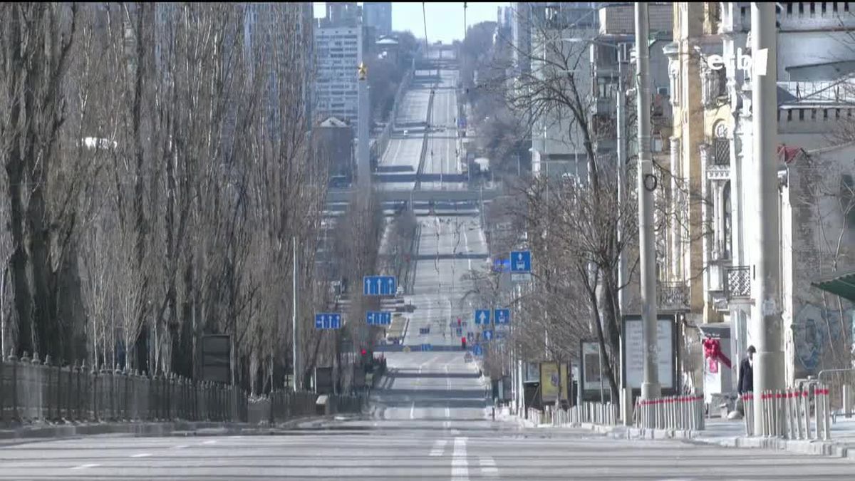 Calles vacías en Kiev