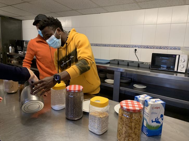 Refugiados en Larraña Etxea