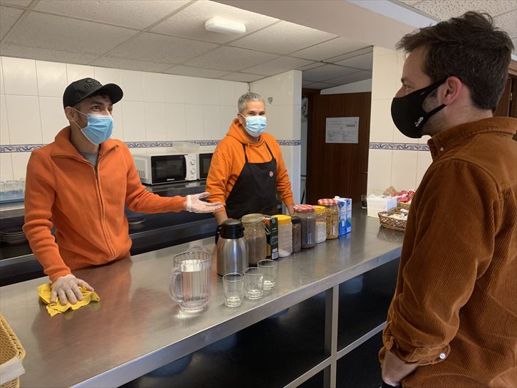 Refugiados en Larraña Etxea