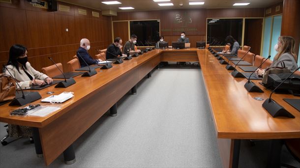 Una reunión de la ponencia de educación en el Parlamento Vasco. 