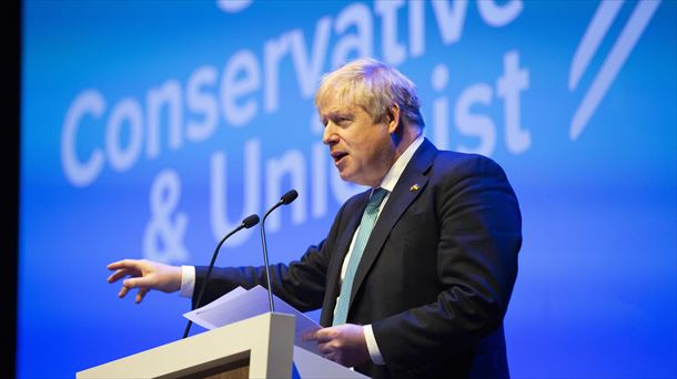 Boris Johnson Alderdi Kontserbadorearen Kongresuan. Argazkia: EFE